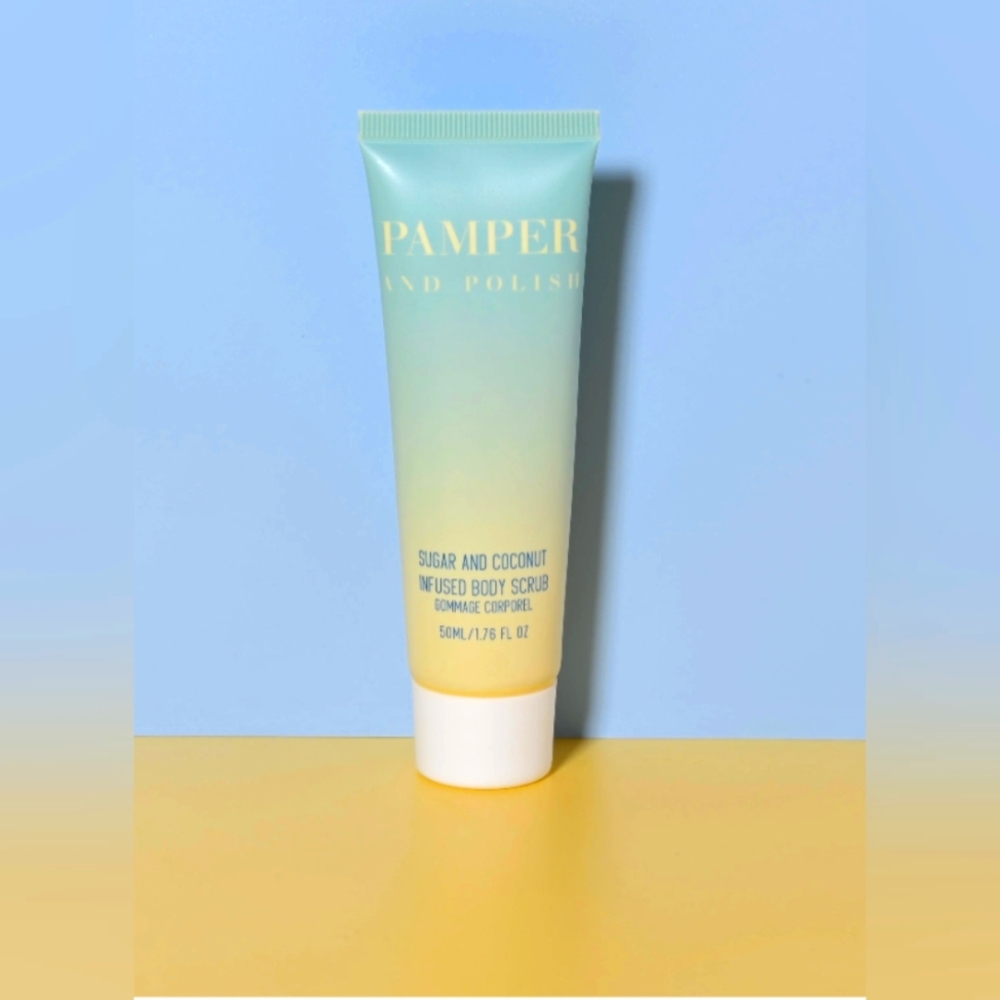5/75$ PAMPER + POLISH Sugar and Coconut Infused Body Scrub